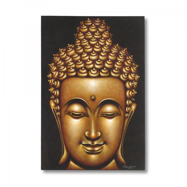 Gemälde 'Buddha Smiling', B 80 cm, H 120 cm, T 4 cm