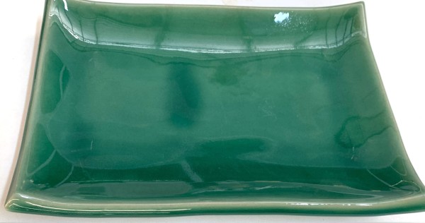 Ablage rechteckig, grün, B 23 cm, L 16 cm, H 3 cm