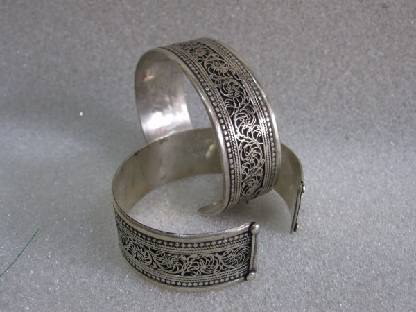 Armband 'Marco', weißmetal, Ø 17 cm, H 2 cm