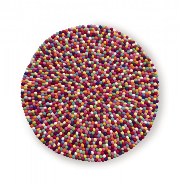 Filz-Teppich 'Multi', multicolor, Ø 90 cm, 120 cm, 160 cm
