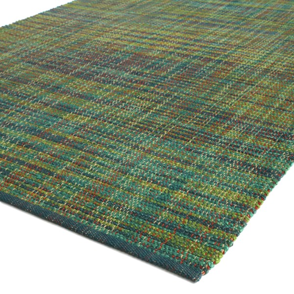 Teppich 'Luay', handgewebt, blau, grün, B 240 cm, L 170 cm