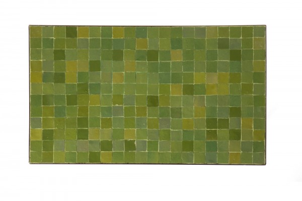Rechteckiger Mosaiktisch M, grün, B 45 cm, L 30 cm, H 40 cm