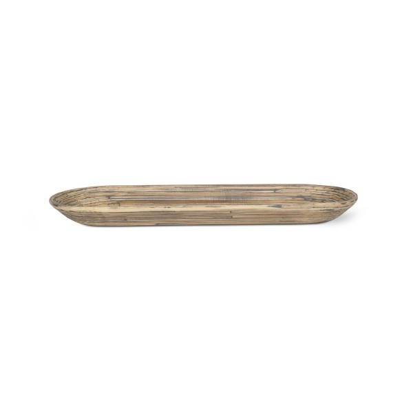 Bambusschale 'Schiffchen' S, natur, B 40 cm, L 11 cm, H 3,5 cm