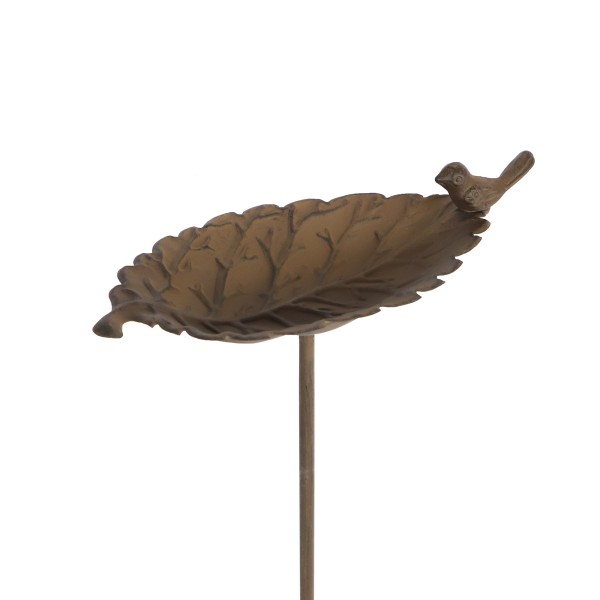Vogeltränke 'Leaf', Eisen, H 86 cm, B 25 cm, L 13,5 cm