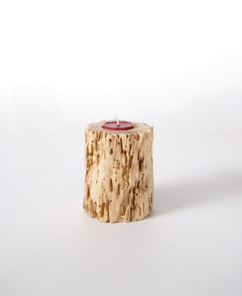 Kerzenhalter aus Schneckenholz, H 11 cm