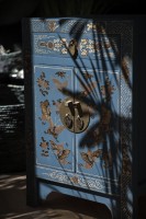 Kommode 'Schmetterling', 1 Schublade, 2 Türen, blau, T 32 cm, B 40 cm, H 60 cm
