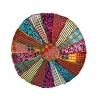 Pouf 'Patchwork', multicolor, Ø 60 cm, H 30 cm