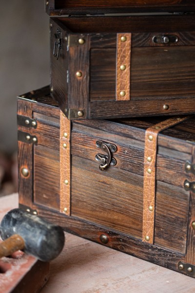 Kofferbox 'Irima' L, braun, B 34 cm, L 21 cm, H 20 cm