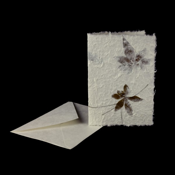 Grußkarte 'Sacha Blüte', Büttenpapier, B 12,5 cm, H 17 cm