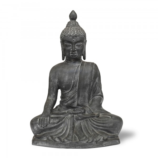 Skulptur 'Buddha' unterwirft Mara, B 50 cm, H 70 cm, T 30 cm