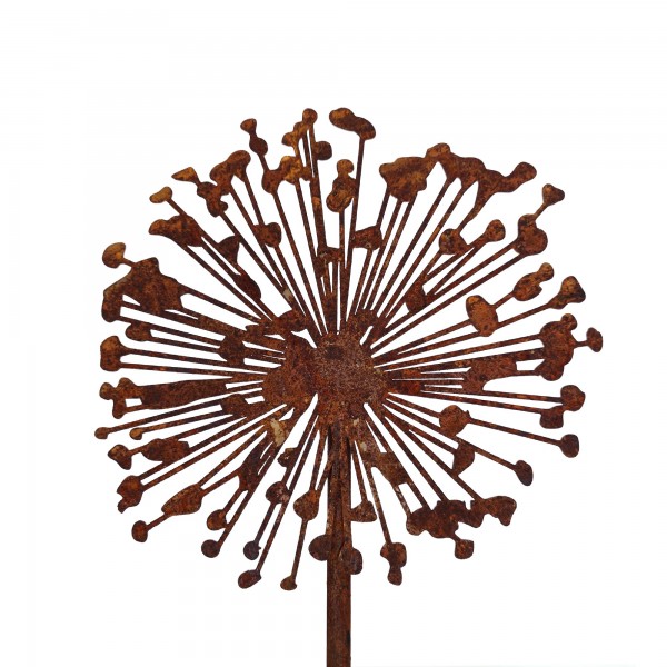Gartenstecker 'Pusteblume' aus Eisen, B 25 cm, T 18 cm, H 100 cm