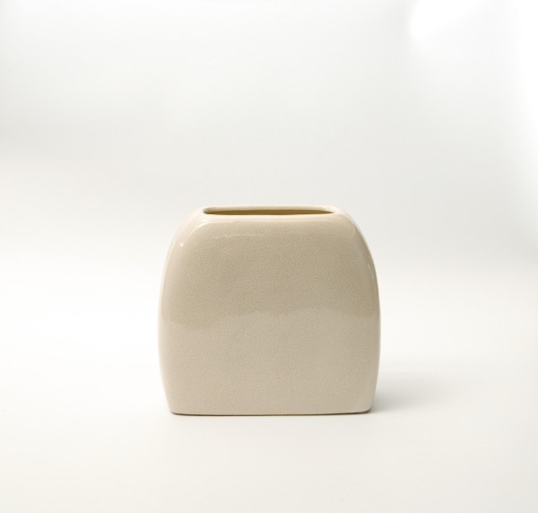 Keramikvase 'Huaping' groß, creme, L 22 cm, B 9,5 cm, H 22 cm