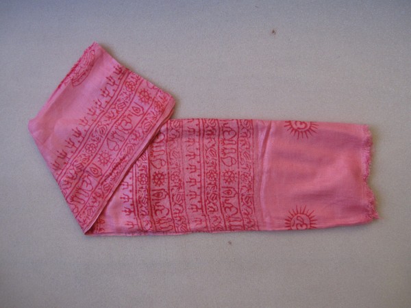 Baumwollschal groß, pink, T 190 cm, B 85 cm