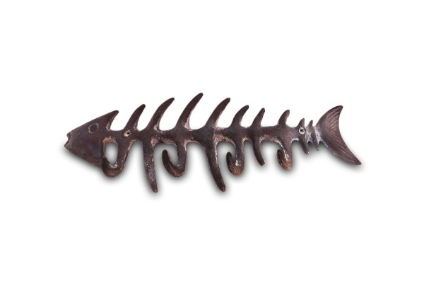 Wandhaken 'Fisch' aus Eisen, B 34 cm, H 13 cm, L 4 cm