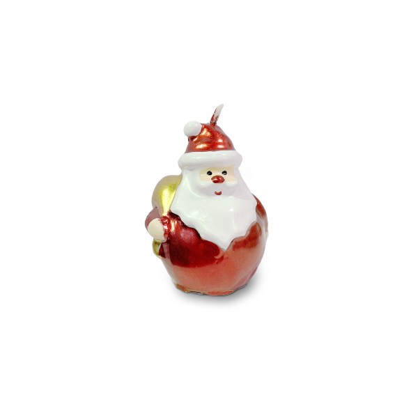 Kerze 'Weihnachtsmann', rot, H 6,7 cm, B 5,2 cm, L 4,5 cm