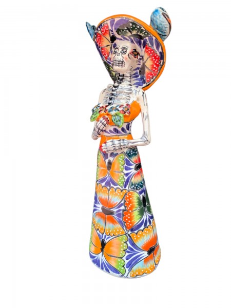 Keramik-Figur Catrina 'Lisa Micro', multicolor, L 9 cm, B 10 cm, H 30 cm