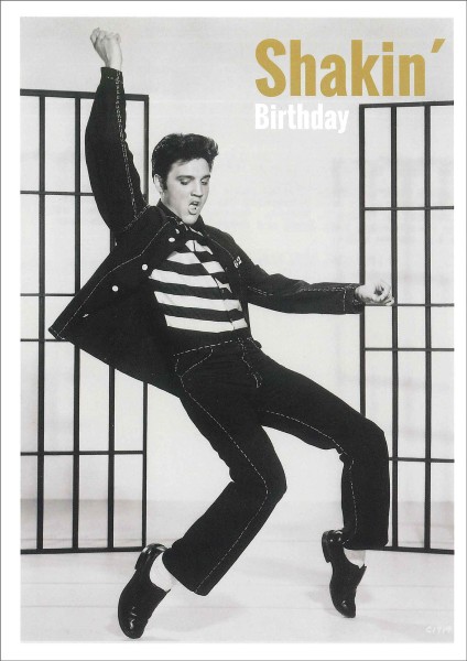 Postkarte 'Elvis Presley Shakin' Birthday'