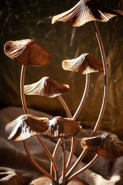 Figur 'Pilze' aus Eisen, H 44 cm, B 26 cm, L 20,5 cm