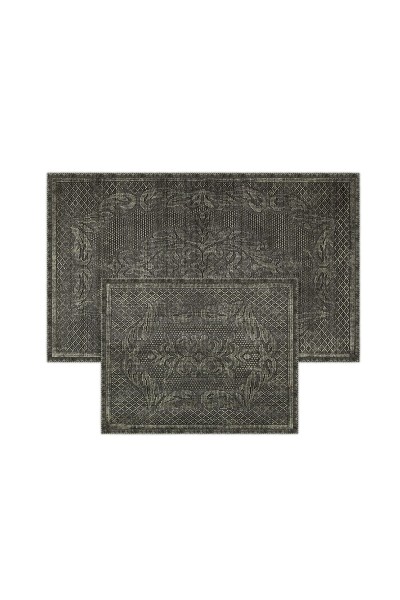 Badematte 'Izmir' aus Baumwolle, Ornament grau, B 70 cm, L 120 cm