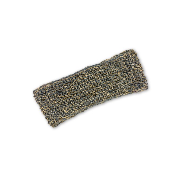 Stirnband aus Hanf und Baumwolle, blau-natur, L 42 cm, H 9 cm