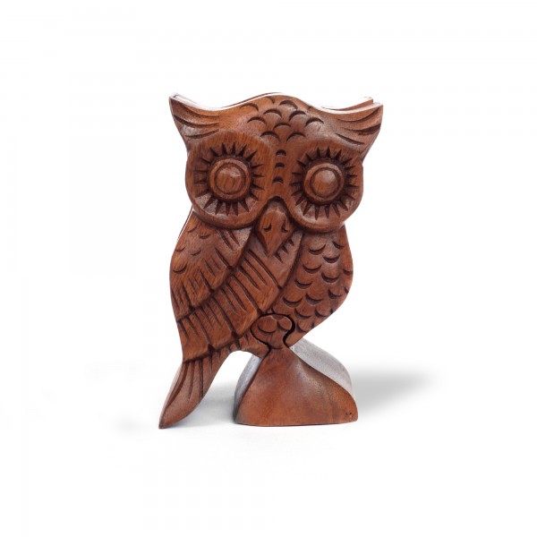 Secret Box 'Standing Owl', T 8,5 cm, B 6 cm, H 13,5 cm