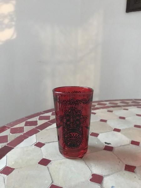 Teeglas 'Fatima', rot, Ø 5 cm, H 9 cm
