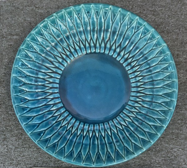 Keramikteller türkis, Ø 36 cm, H 7 cm