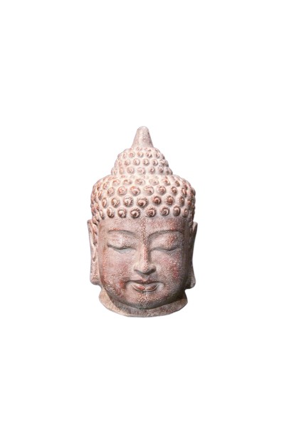 Buddhakopf träumend, grau, H 77 cm , Ø 45 cm