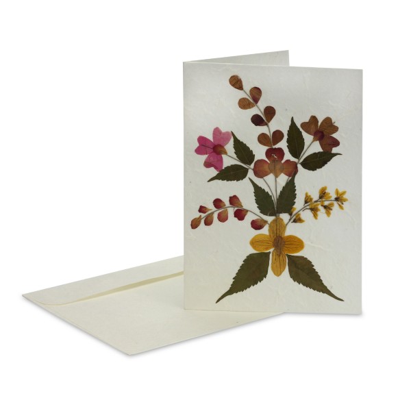 Grußkarte 'Blume', B 12,5 cm, H 18 cm