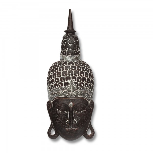 Maske 'schlafender Buddha', H 26 cm, B 70 cm, T 12 cm