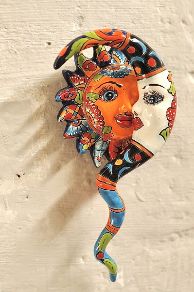 Keramik-Wandschmuck 'Eclipse', multicolor, H 28 cm, B 16 cm, L 5 cm