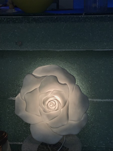 Leuchte 'Rose' indoor, weiß, B 48 cm, H 17 cm, L 45 cm