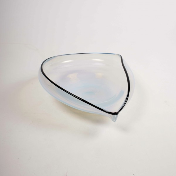 Glasschale, klar, L 32 cm, B 25 cm, H 9 cm