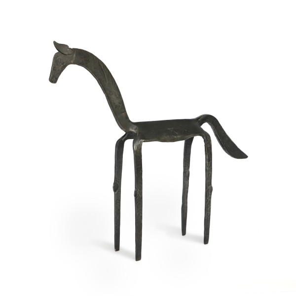 Pferdeskulptur aus Eisen L, B 29 cm, H 24 cm, T 6,5 cm