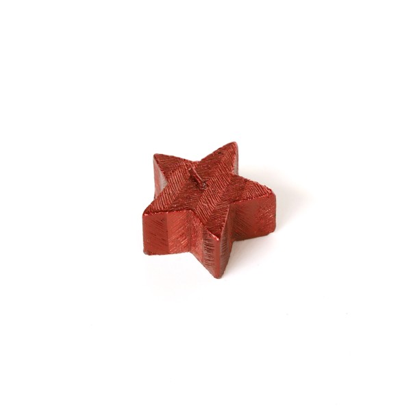 Kerze 'Stern' rot, Ø 5 cm, H 2,5 cm