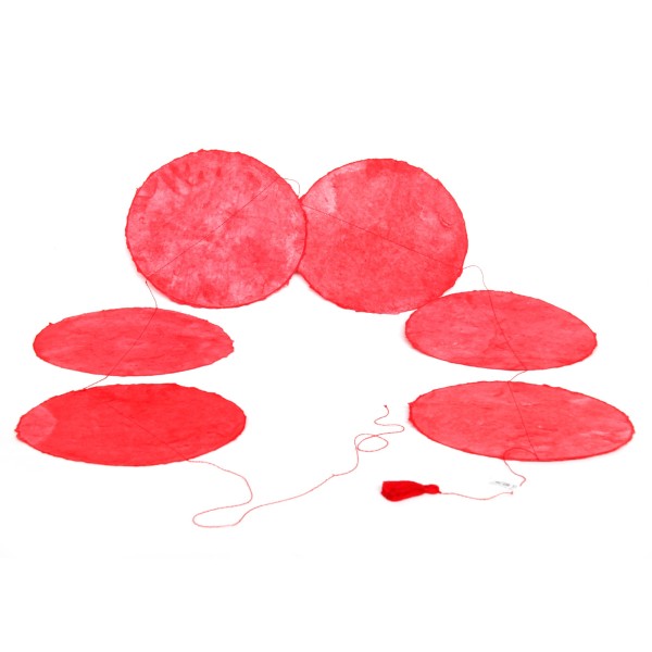Girlande aus roten Kreisen, L 160 cm