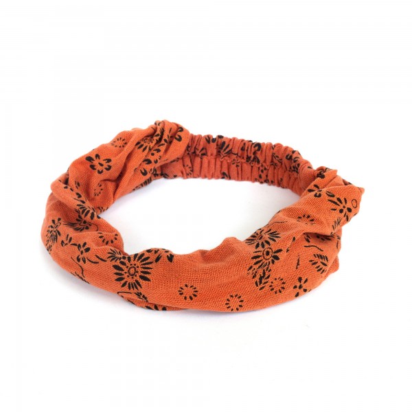 Haarband, orange, schwarz, T 54 cm, B 32 cm