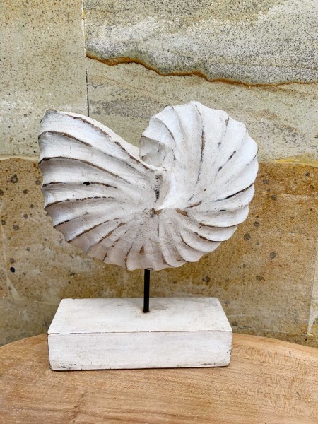Figur 'Shell' weiß, H 17 cm, B 20 cm, L 8 cm