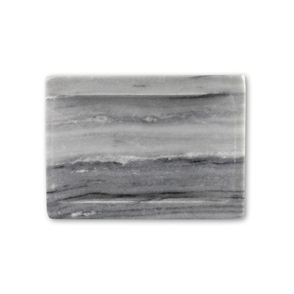 Seifenschale aus Marmor, grau, B 14 cm, L 10 cm, H 2 cm