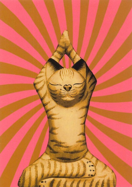 Postkarte 'Yoga cat'