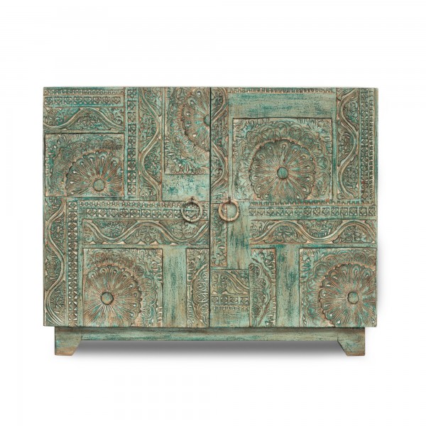 Sideboard 'Sabal' mit 2 Türen, grün, B 99 cm, H 80 cm, T 40 cm