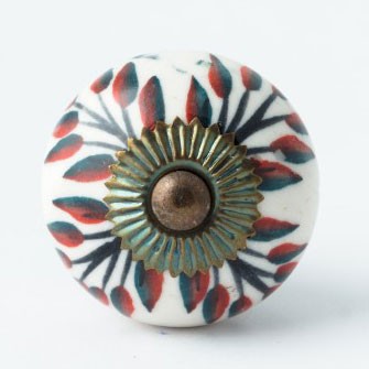Keramik Möbelknopf, handglasiert, Ø 4 cm