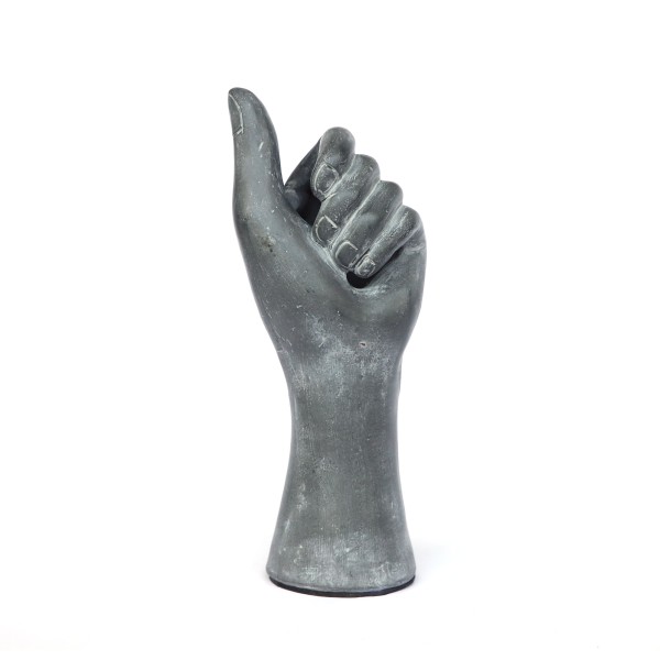 Vase 'Hand, grau, H 29 cm, Ø 12 cm
