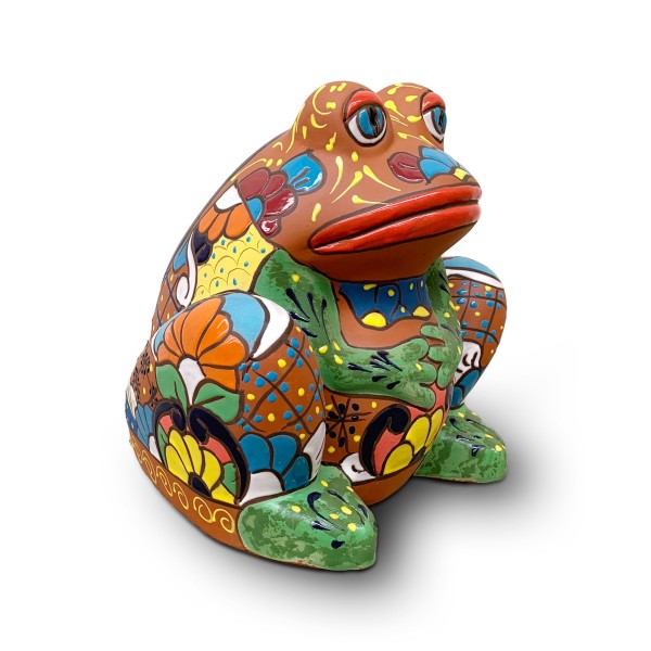 Pflanzgefäß 'Frosch', Terrakotta, multicolor, L 33 cm, B 30 cm, H 33 cm