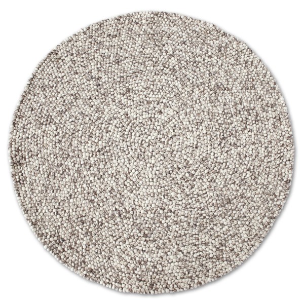 Filz-Teppich natur-weiß, Ø 160 cm