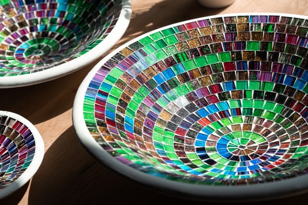 Mosaikteller 'Miro', multicolor