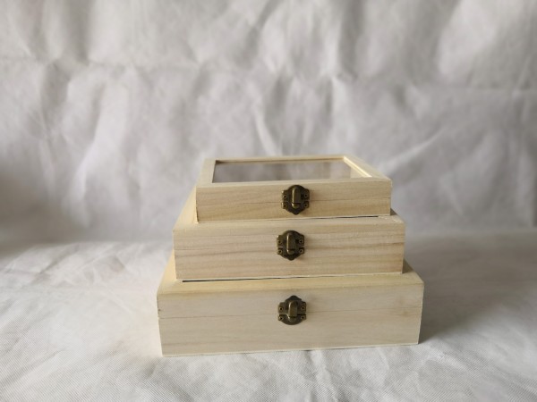 Set Box 'Scatola', natur, L 25 cm, B 20 cm, H 6,5 cm
