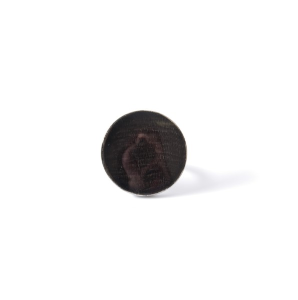 Muschel-Ring schwarz-braun, Ø 4 cm