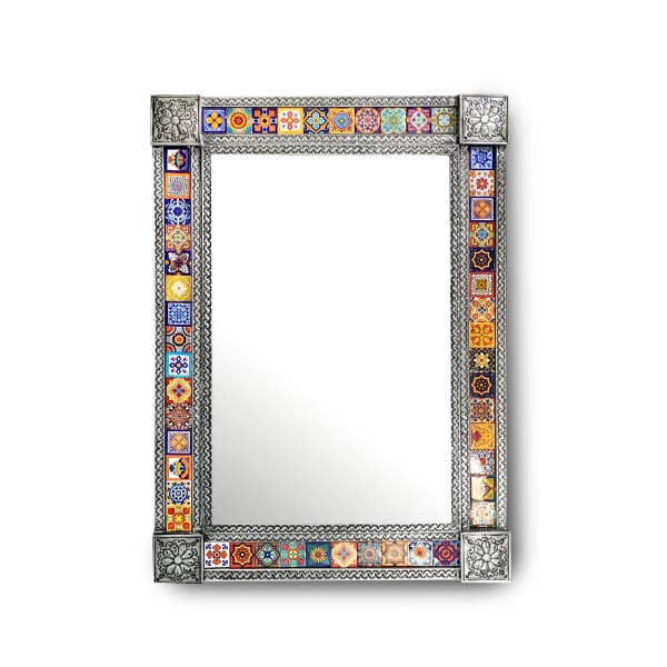 Wandspiegel 'Talavera', multicolor, B 75 cm, H 102 cm, T 4 cm