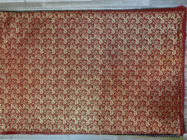 Geschenkpapier floral rot-gold, B 76 cm, L 51 cm